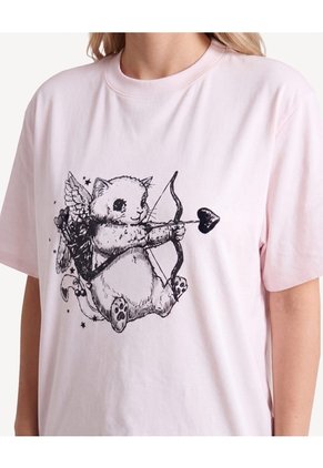 Camiseta Con Screen Para Mujer Rosa Seven Seven