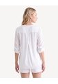 Blusa Escote V En Satin  Para Mujer Blanco Seven Seven de Seven Seven