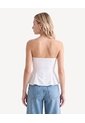 Blusa Peplum Texturizada  Para Mujer Blanco Seven Seven de Seven Seven