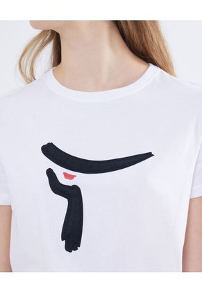 Camiseta Manga Corta Estampada  Para Mujer Blanco Seven Seven