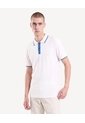 Polo Textura En Contraste  Para Hombre Crema Seven Seven de Seven Seven