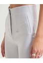 Pantalón Casual Con Prenses  Para Mujer Gris Seven Seven de Seven Seven