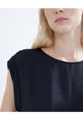 Blusa Para Mujer Manga Corta Color Negro Marca Seven Seven #28123301