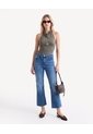 Jean Cropped Flare  Para Mujer Azul Seven Seven de Seven Seven