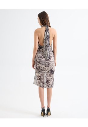 Vestido Drapeado   Para Mujer Café Seven Seven