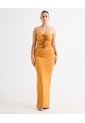 Vestido Maxi Con Apliques 3D - Seven Studio | Maygel Coronel  Para Mujer Naranja Seven Seven de Seven Seven