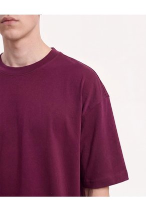 Camiseta Comfort Fluida  Para Hombre Vino Seven Seven