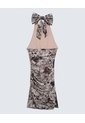 Vestido Drapeado   Para Mujer Café Seven Seven de Seven Seven