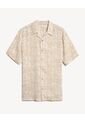 Camisa Resort Estampada  Para Hombre Taupe Seven Seven de Seven Seven