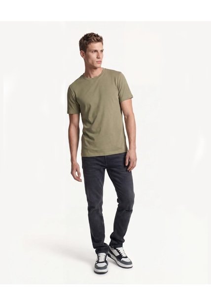 Camiseta Textura Piqué  Para Hombre Verde Seven Seven