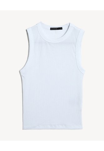 Camiseta Sin Mangas Ajustada  Para Mujer Blanco Seven Seven Seven Seven