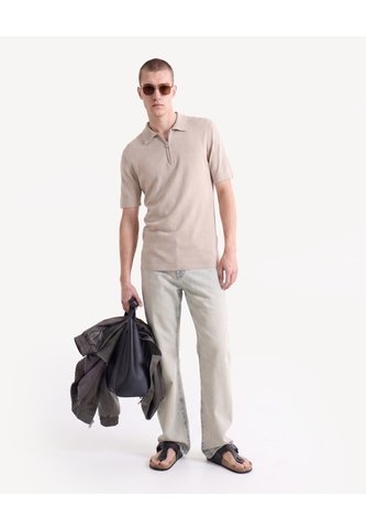Polo Tricot Con Zipper  Para Hombre Arena Seven Seven Seven Seven