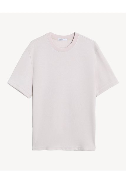 Camiseta Tejida Regular  Para Hombre Taupe Seven Seven