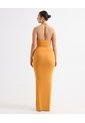 Vestido Maxi Con Apliques 3D - Seven Studio | Maygel Coronel  Para Mujer Naranja Seven Seven de Seven Seven