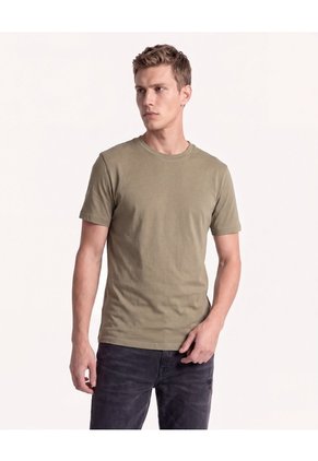 Camiseta Textura Piqué  Para Hombre Verde Seven Seven