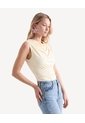 Camiseta Ojal Frontal  Para Mujer Crema Seven Seven de Seven Seven