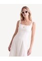 Vestido Tiras Falda En A  Para Mujer Beige Seven Seven de Seven Seven