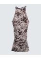 Vestido Drapeado   Para Mujer Café Seven Seven de Seven Seven