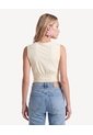 Camiseta Ojal Frontal  Para Mujer Crema Seven Seven de Seven Seven