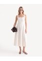 Vestido Tiras Falda En A  Para Mujer Beige Seven Seven de Seven Seven