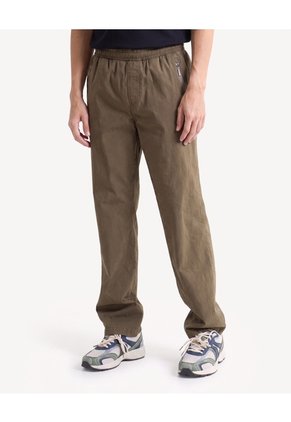 Jogger Recto Popelina Para Hombre Verde Seven Seven