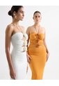 Vestido Maxi Con Apliques 3D - Seven Studio | Maygel Coronel  Para Mujer Naranja Seven Seven de Seven Seven