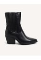 Botín Chelsea Tacón Bloque  Para Mujer Negro Seven Seven de Seven Seven
