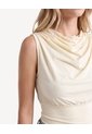 Camiseta Ojal Frontal  Para Mujer Crema Seven Seven de Seven Seven
