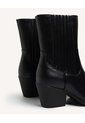 Botín Chelsea Tacón Bloque  Para Mujer Negro Seven Seven de Seven Seven