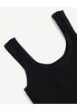 Top Sin Mangas Escote Redondo  Para Mujer Negro Seven Seven de Seven Seven