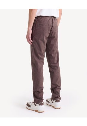 Pantalón Rústico Carrot Para Hombre Café Seven Seven