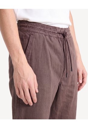 Pantalón Rústico Carrot Para Hombre Café Seven Seven