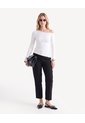 Pantalón Recto Con Cinturón  Para Mujer Negro Seven Seven de Seven Seven
