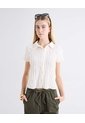 Camiseta Texturizada  Para Mujer Crudo Seven Seven de Seven Seven