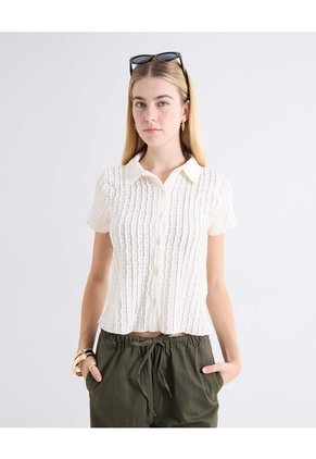 Camiseta Texturizada Para Mujer Crudo Seven Seven