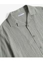 Camisa Texturizada Relaxed  Para Hombre Verde Seven Seven de Seven Seven