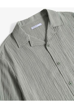 Camisa Texturizada Relaxed Para Hombre Verde Seven Seven