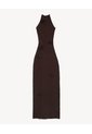 Vestido Maxi Tejido Con Flores - Seven Studio | Maygel Coronel  Para Mujer Café Seven Seven de Seven Seven