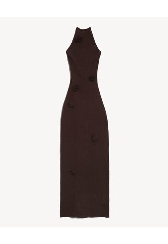 Vestido Maxi Tejido Con Flores - Seven Studio | Maygel Coronel  Para Mujer Café Seven Seven Seven Seven