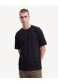 Camiseta Piqué Relax  Para Hombre Negro Seven Seven de Seven Seven