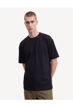 Camiseta Piqué Relax Para Hombre Negro Seven Seven