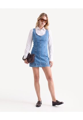 Vestido Corto Denim Para Mujer Azul Seven Seven