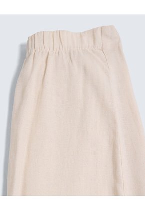 Falda En Efecto Lino  Para Mujer Arena Seven Seven