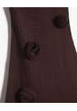 Vestido Maxi Tejido Con Flores - Seven Studio | Maygel Coronel  Para Mujer Café Seven Seven de Seven Seven