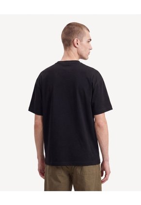 Camiseta Piqué Relax Para Hombre Negro Seven Seven