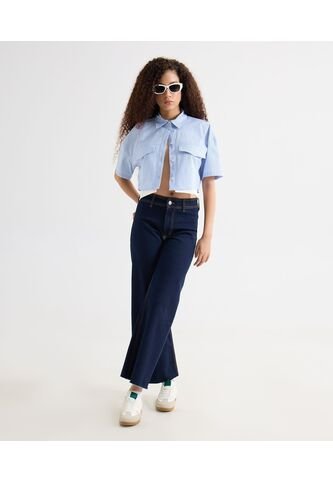 Blusa Para Mujer Manga Corta Color Azul Marca Seven Seven #28124062 Seven Seven