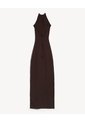 Vestido Maxi Tejido Con Flores - Seven Studio | Maygel Coronel  Para Mujer Café Seven Seven de Seven Seven