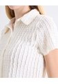 Camiseta Texturizada  Para Mujer Crudo Seven Seven de Seven Seven