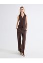 Pantalón Recto Sastrero  Para Mujer Café Seven Seven de Seven Seven