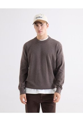 Saco Básico En Tricot Para Hombre Café Seven Seven